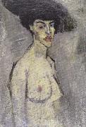 Amedeo Modigliani Nude with a Hat (mk39 oil painting on canvas
